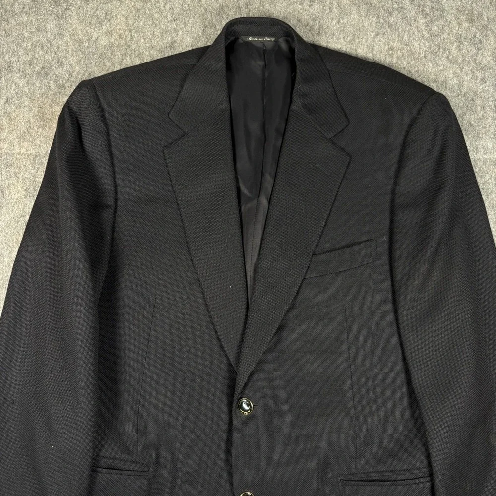 Canali Suit Jacket‎ Blazer Men's Italian 52 USA 42 100% Wool Navy Blue Preppy
